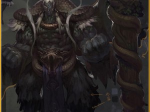 low poly 3d characters - mountain god 3D-Modell