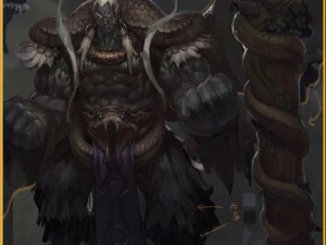 low poly 3d characters - mountain god 3D Model
