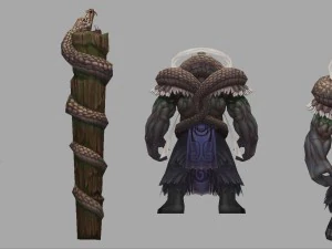 low poly 3d characters - mountain god 3D Model