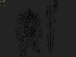 low poly 3d characters - mountain god 3D Model