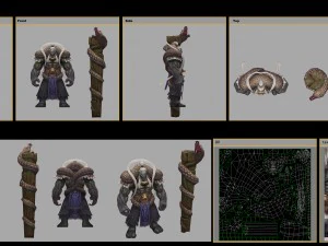 low poly 3d characters - mountain god 3D Model