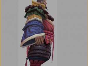 low poly 3d characters-shaolin temple 3D-Modell