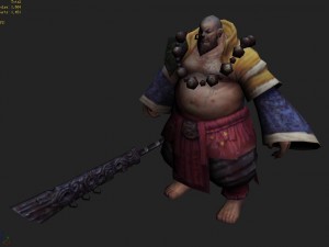 low poly 3d characters-shaolin temple 3D-Modell