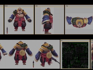 low poly 3d characters-shaolin temple 3D-Modell