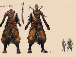 low poly 3d characters-shaolin temple 3Dモデル