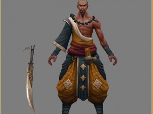 low poly 3d characters-shaolin temple 3D Model