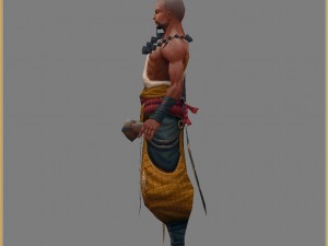 low poly 3d characters-shaolin temple 3D Model