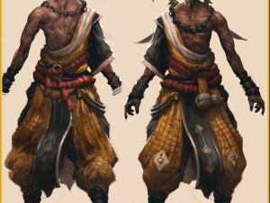 low poly 3d characters-shaolin temple 3D Model