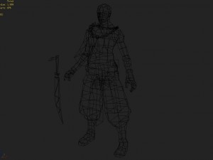 low poly 3d characters-shaolin temple 3D Model