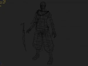 low poly 3d characters-shaolin temple 3D Model