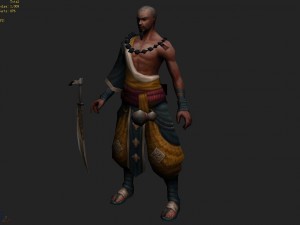 low poly 3d characters-shaolin temple 3D Model