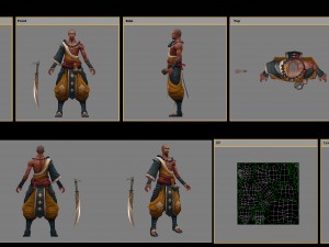 low poly 3d characters-shaolin temple 3D Model