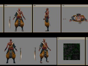 low poly 3d characters-shaolin temple 3D Model