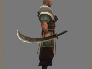 low poly 3d characters-shaolin boxer Modelo 3D