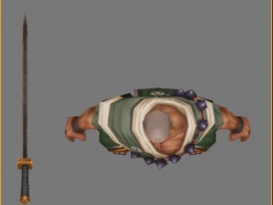 low poly 3d characters-shaolin boxer Modelo 3D