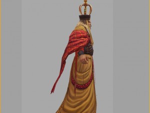 low poly 3d characters-shaolin abbot Modelo 3D