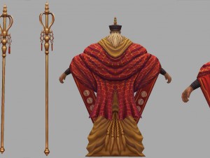 low poly 3d characters-shaolin abbot Modelo 3D