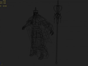 low poly 3d characters-shaolin abbot Modelo 3D