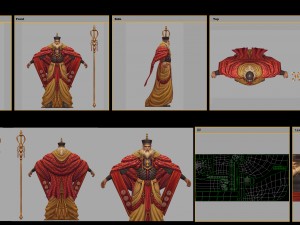 low poly 3d characters-shaolin abbot Modelo 3D