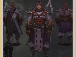 low poly 3d characters-shen tu 13 3D Model