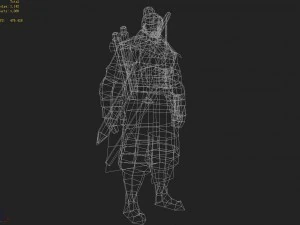 low poly 3d characters-shen tu 13 3D Model