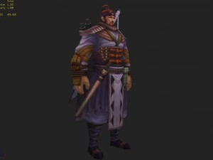 low poly 3d characters-shen tu 13 3D Model