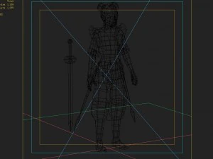 low poly 3d characters-swords apprentice 3D Model