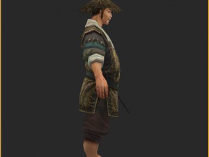 low poly 3d characters - vegetable stall 3D-Modell