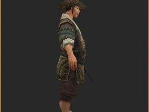 low poly 3d characters - vegetable stall 3D Model