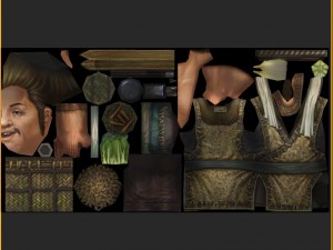 low poly 3d characters - vegetable stall 3D-Modell