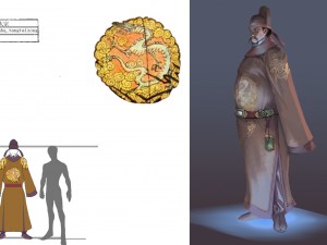 low poly 3d characters-tang taizong 3D मॉडल