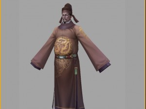 low poly 3d characters-tang taizong 3D 模型
