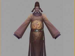 low poly 3d characters-tang taizong 3D 模型