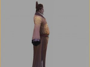 low poly 3d characters-tang taizong 3D Model