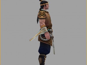 low poly 3d characters-day soldier 13 3Dモデル