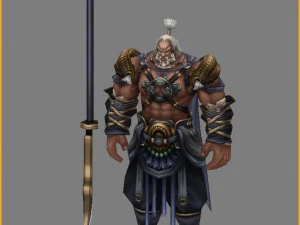 low poly 3d characters-headsman 21 3D Model