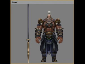low poly 3d characters-headsman 21 3D Model