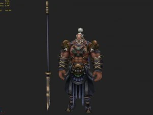 low poly 3d characters-headsman 21 3D Model