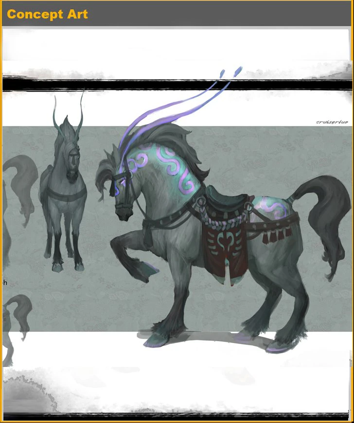 low poly 3d characters- tiangong military horse 3D Model .c4d .max .obj .3ds .fbx .stl .blend 