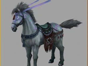 low poly 3d characters- tiangong military horse 3D Model
