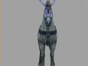 low poly 3d characters- tiangong military horse 3D Model