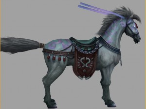 low poly 3d characters- tiangong military horse Modello 3D
