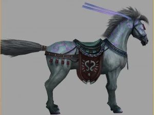 low poly 3d characters- tiangong military horse 3D Model