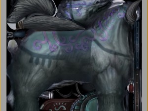 low poly 3d characters- tiangong military horse Modello 3D