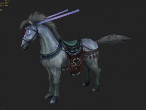 low poly 3d characters- tiangong military horse Modello 3D