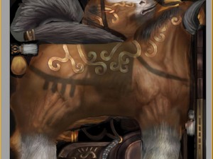 low poly 3d characters- tiangong military horse 02 Model 3D
