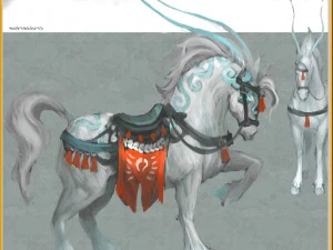 Personaggi 3D low poly: cavallo militare Tiangong 04 Modello 3D