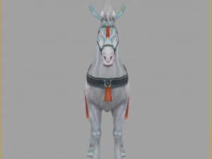 low poly 3d characters- tiangong military horse 04 3D Model