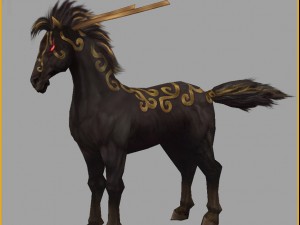 low poly 3d characters- tiangong military horse 05 3D Model