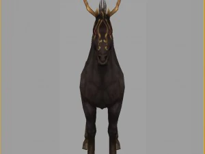 low poly 3d characters- tiangong military horse 05 3D Model